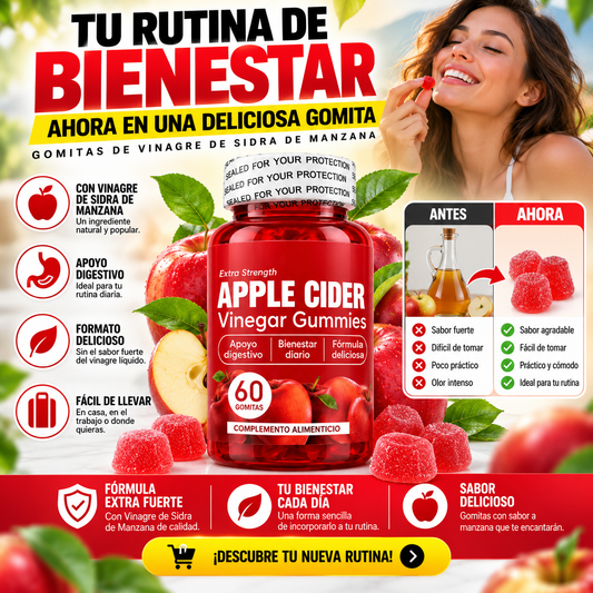 🍎 GOMITAS DE VINAGRE DE SIDRA DE MANZANA